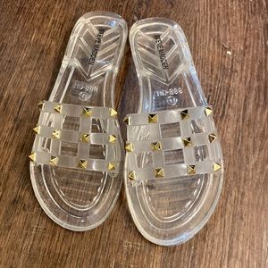 STEVE MADDEN studded slides